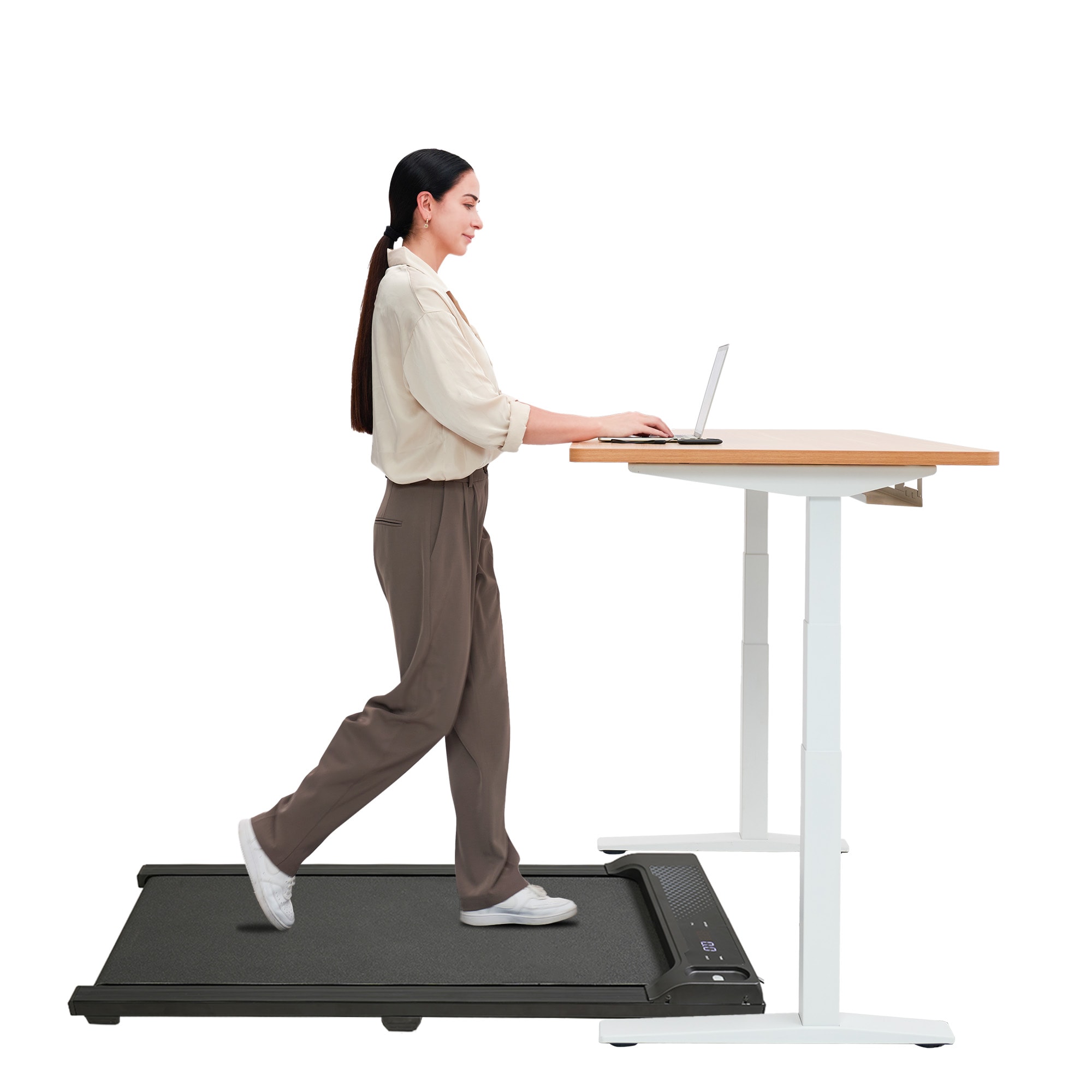 Under Desk Treadmill With Incline,Walking Pad For Home/Office,Portable Walking Treadmill 1.0HP,Walking Jogging Machine With 242 Lbs Weight Capacity,LED Display,1.0-6.0km/h_voghion.com
